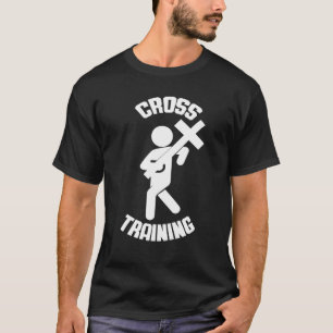 Camiseta Christian Cross Treinando Páscoa Engraçada