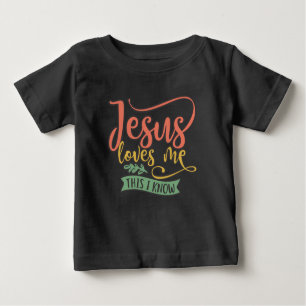 Camiseta Christian Design Jesus Me Ama. Isso Eu Sei