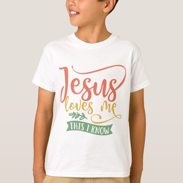 Camiseta Christian Design Jesus Me Ama. Isso Eu Sei (Frente)