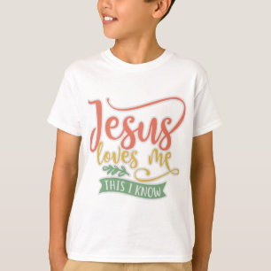 Camiseta Christian Design Jesus Me Ama. Isso Eu Sei