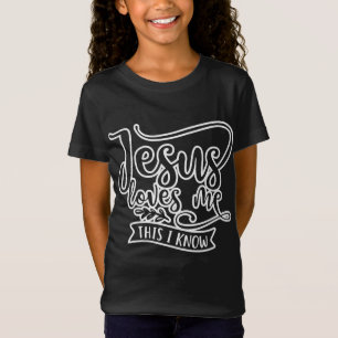 Camiseta Christian Design Jesus Me Ama. Isso Eu Sei