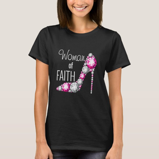 Camiseta Christian Diamond Calçado Mulher De Fé (Frente)