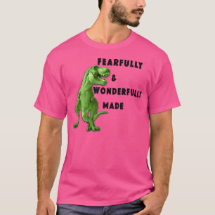 Camiseta Christian Dinosaur T Shirts Com Medo E Wonderfu