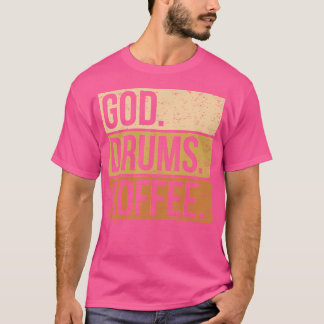 Camiseta Christian Drummer Drumming Percussion I Deus Drums