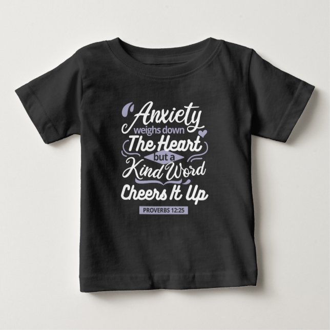 Camiseta Christian Encouragement Quote – Anxiety & Kindness (Frente)