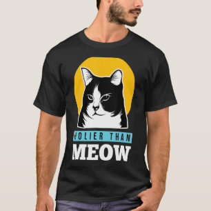 Camiseta Christian Engraçado Holier Do Que Meow Cute Cat Lo