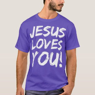 Camiseta Christian Evangelism Gift for Men Jesus Loves You 