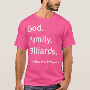 Camiseta Christian Faith Christianity Família Billiards