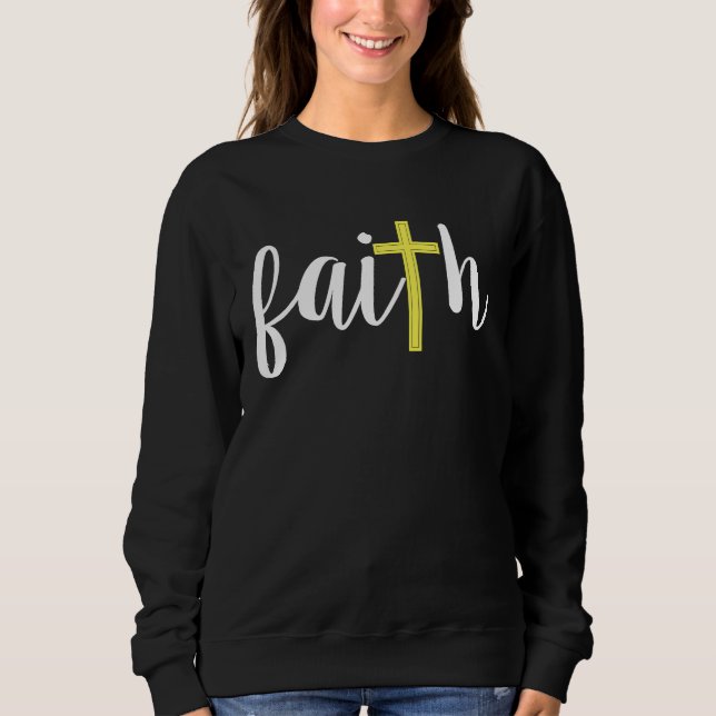 Camiseta Christian Faith Cross Motif Church Bible Study (Frente)