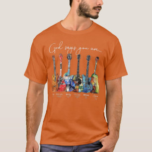 Camiseta Christian Faith Jesus Violão Deus Diz Que Você É