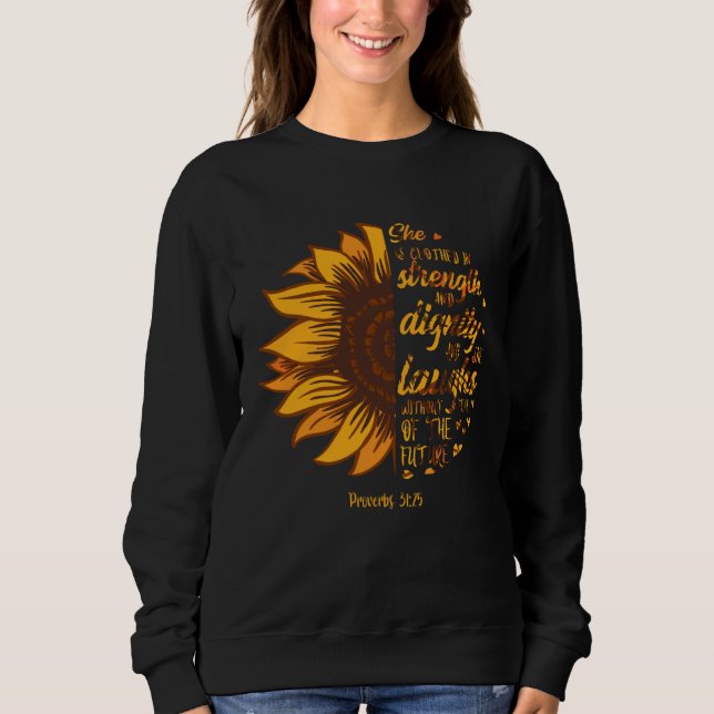 Camiseta Christian Faith Love Sunflower Scripture Religious (Frente)