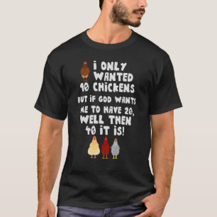 Camiseta Christian Farming Eu Só Queria 10 Galinhas