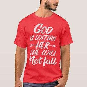 Camiseta Christian Gift For Women Deus Está Dentro Dela