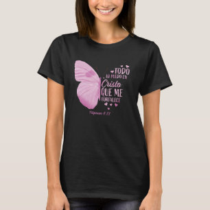 Camiseta Christian Gift Women Religião Espanhola Verse Sayi