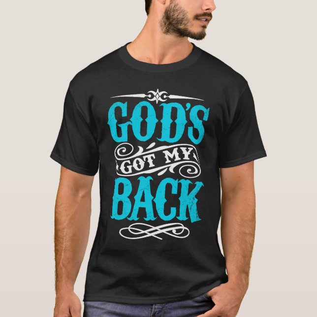 Camiseta Christian God's Got My Back Christian Jesus Men Wo (Frente)