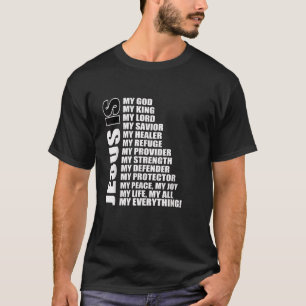 Camiseta Christian Gospel e Frase Bíblia para nosso Senhor
