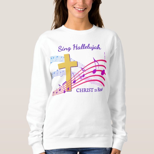Camiseta Christian HALLELUJAH CHRIST IS RISEN Easter (Frente)