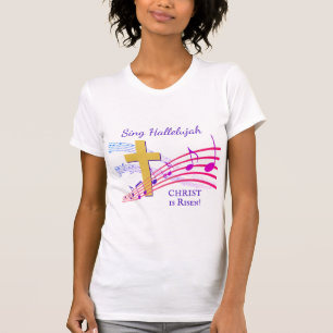 Camiseta Christian HALLELUJAH CRISTO RISEN Páscoa