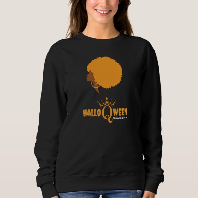 Camiseta Christian Halloween AFRO QUEEN Verso Bíblia (Frente)