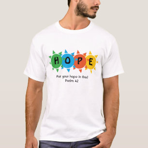 Camiseta Christian HOPE EM DEUS Salm 42 PERSONALIZADO