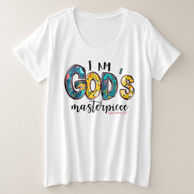 Camiseta Christian I Am God's Masterícula  (Frente do Design)
