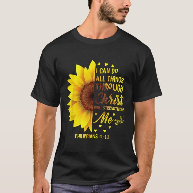Camiseta Christian I Can Do All Things Through Christ Bible (Frente)