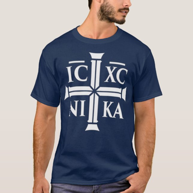 Camiseta Christian IC XC NIKA Prêmio Ortodoxo Oriental (Frente)