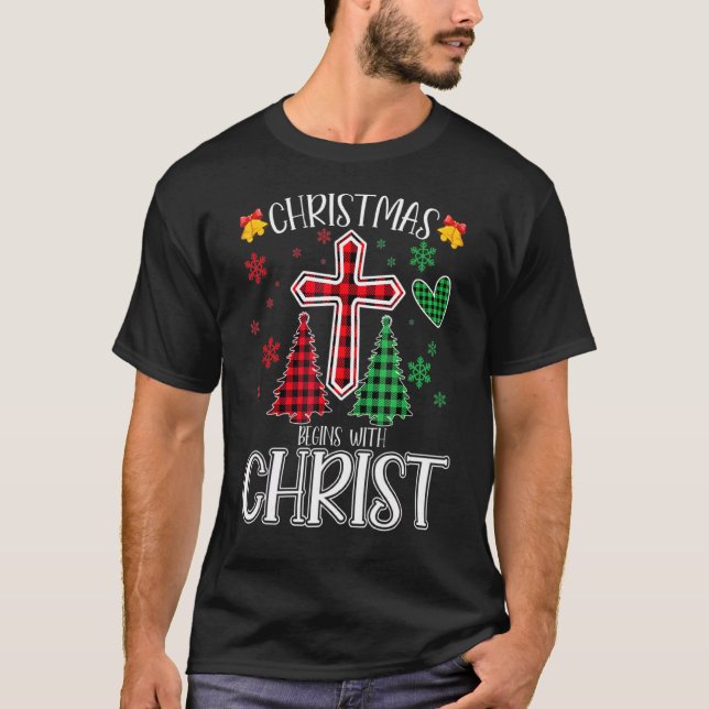 Camiseta Christian Jesus É A Razão Da Xadrez De Buffalo (Frente)