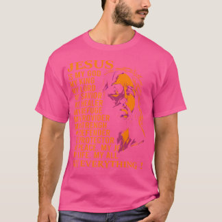 Camiseta Christian Jesus É Meu Deus Rei Senhor E Salvador