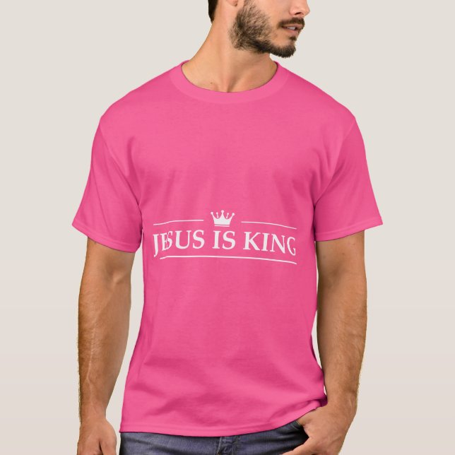 Camiseta Christian Jesus é o rei Design Crown (Frente)