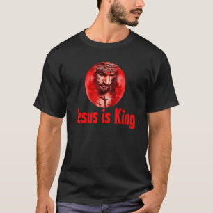 Camiseta Christian Jesus É Rei Retro Vintage