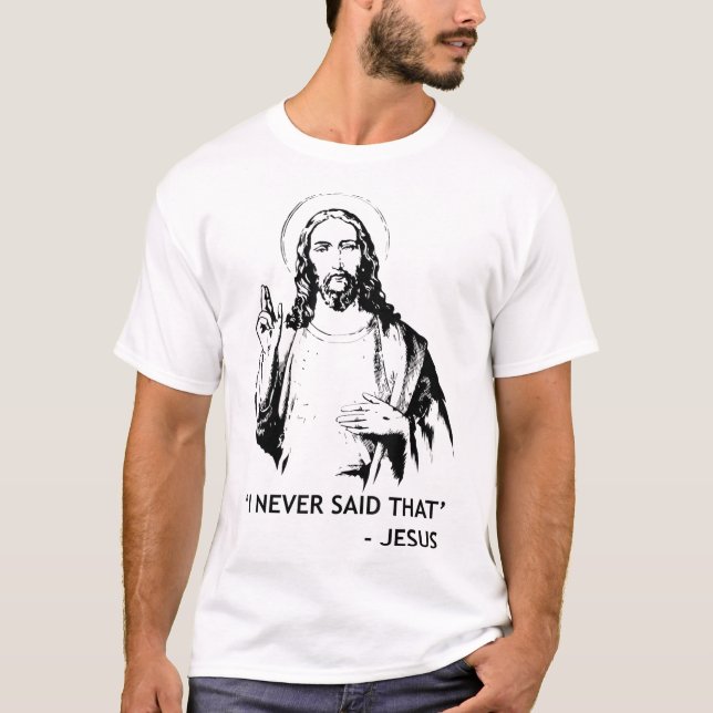 Camiseta Christian Jesus Religião Eu Nunca Disse Que (Frente)