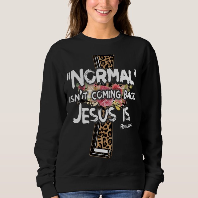 Camiseta Christian Leopard Cross Normal não está voltando J (Frente)