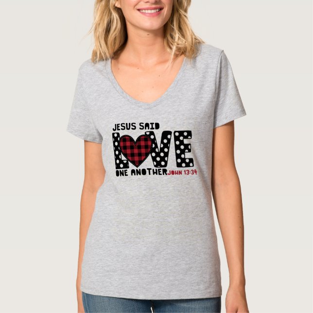 Camiseta Christian Love Um Outro John 13:34 Jesus (Frente)