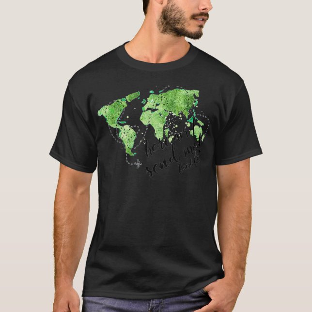 Camiseta Christian Missionary Pilot Map Aviation Isaiah (Frente)