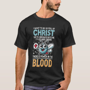 Camiseta Christian Mosquito Engraçado Piadas de mordaça Rel