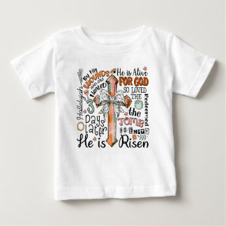 Camiseta Christian Páscoa Cross Ele é Risen