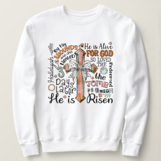 Camiseta Christian Páscoa Cross Ele é Risen