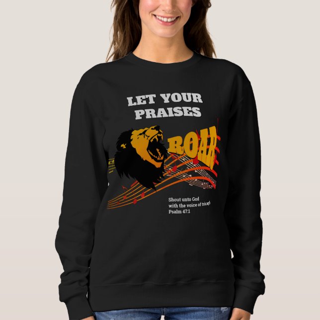 Camiseta Christian PRAISES ROAR Lion (Frente)