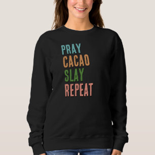 Camiseta Christian PRAY CACAO SLAY REPEAY