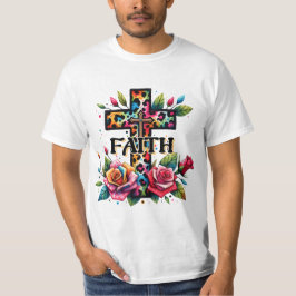 Camiseta Christian Rainbow Faith Cross
