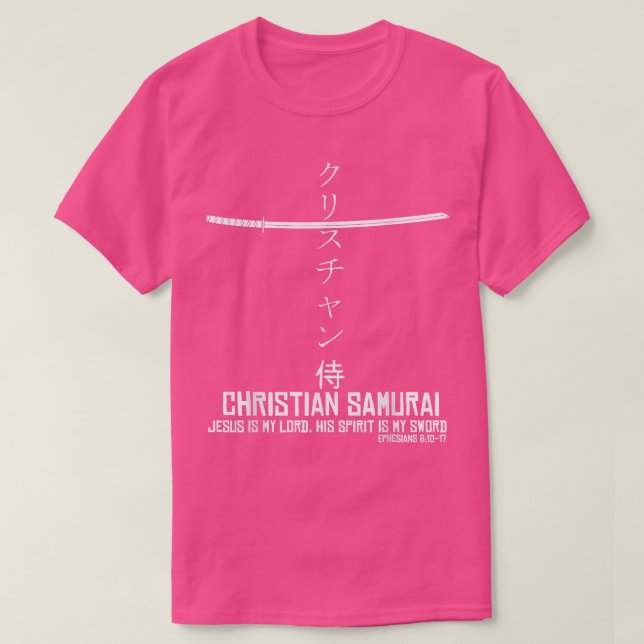 Camiseta Christian Samurai Kanji Cross  (Frente do Design)