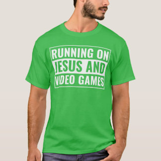 Camiseta Christian Shirt for Teen Boys Running on Jesus Vid