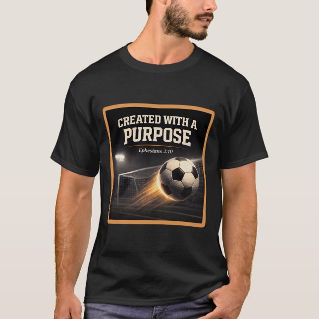 Camiseta Christian Soccer Created With A Purpose Ephesians  (Frente)