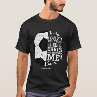 Camiseta Christian Soccer Faith Graphic Bible Verse Philipp