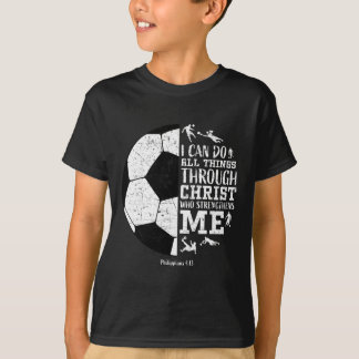 Camiseta Christian Soccer Faith Graphic Bible Verse Philipp