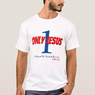 Camiseta Christian SOMENTE JESUS Way Truth Páscoa