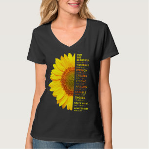 Camiseta Christian Sunflower Você É Um Belo Vitorioso