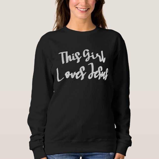 Camiseta Christian T for Women  This Girl Loves Jesus (Frente)