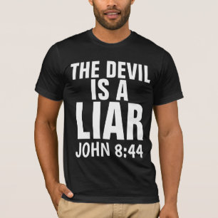 Camiseta Christian T-Shirts, O DIABO É UM MENTIROSO